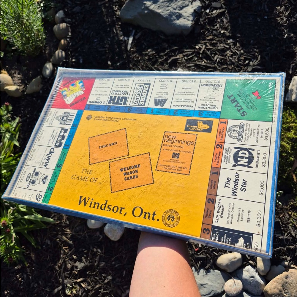 Vintage 1980s The Game of Windsor Ont. Monopoly Style Board Game Sealed